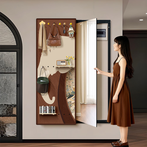 可以遮挡电表箱推拉全身镜