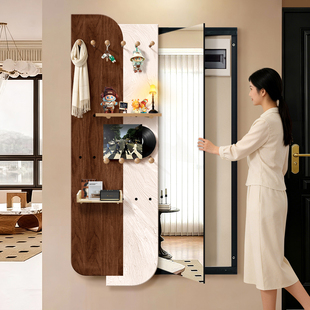 洞洞板穿衣镜电表箱遮挡装饰画隐藏式全身镜壁挂上墙家用玄关镜子