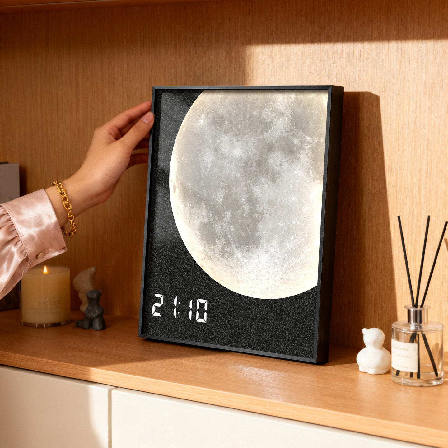 数显电子闹钟摆台式静音家用