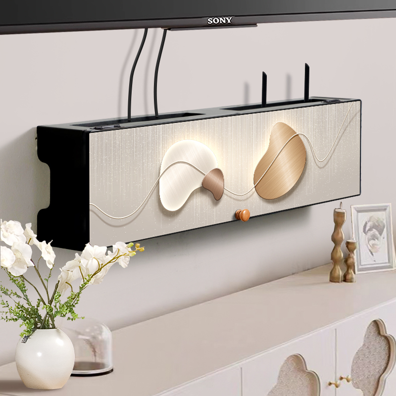 免打孔路由器收纳盒放置架