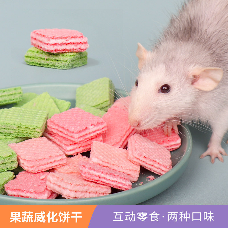 仓鼠花枝鼠威化饼干营养磨牙零食刺猬豚鼠龙猫吃的草莓味食物