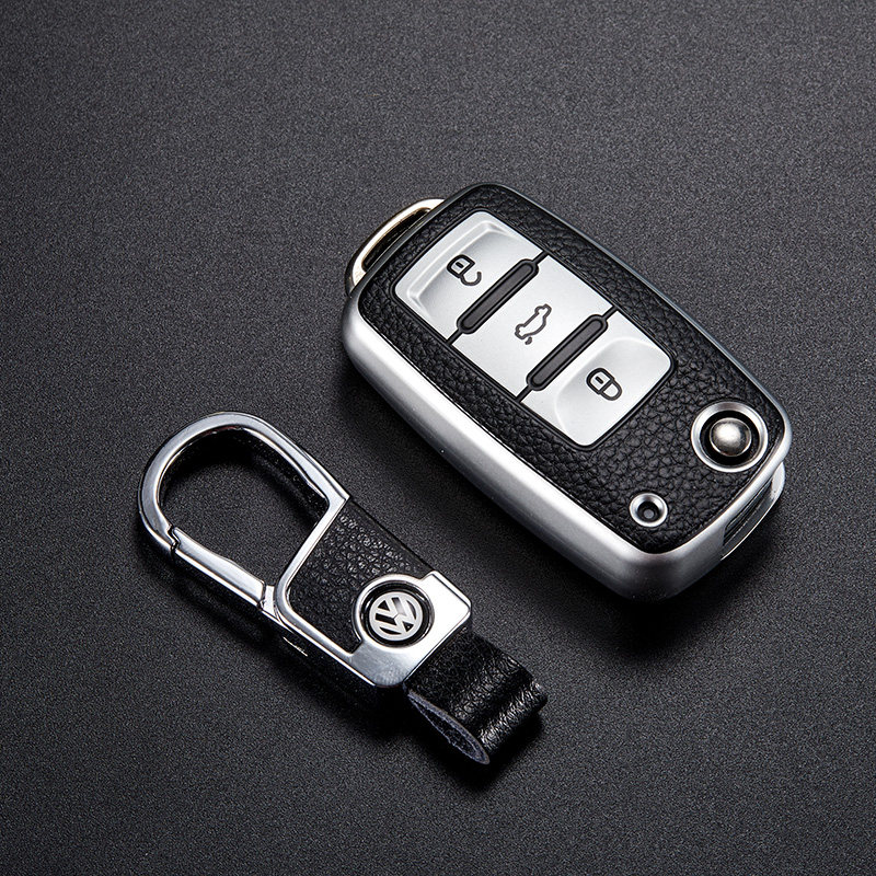 适用于2023款大众速腾朗逸途观POLO宝来朗行甲壳虫车钥匙包套壳扣