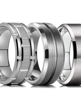 2025 rendy Men 8mm Silver Color Tungsten Wedding Band Ring D