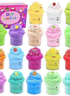 2Pack 70-180ml Cloud Slime Kit Peach Slime Charm Scented DIY