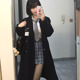 墨秋jk制服高级感呢子大衣高个子风衣日系学院风中长款 毛呢外套女