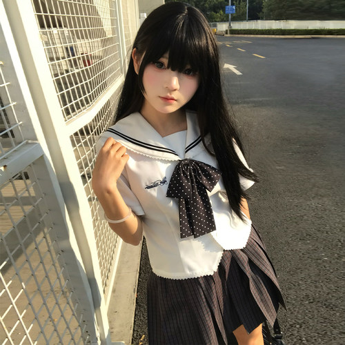 夏季JK水手服百褶裙套装