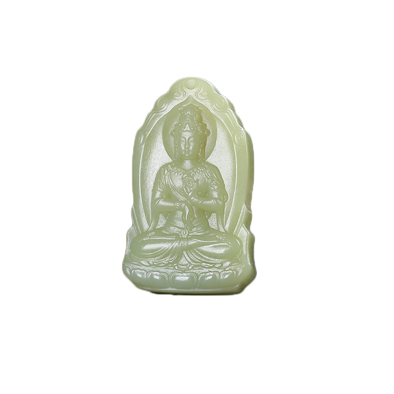 和田玉观音玉石吊坠黄玉玉佩玉坠