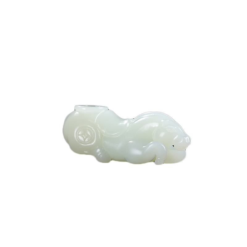 和田玉生肖马玉石吊坠白玉玉佩