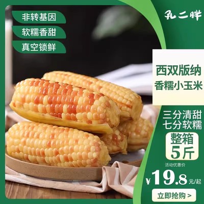 西双版纳糯小新鲜糯玉米即食云南