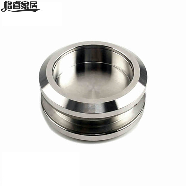 淋浴房暗装推拉门玻璃圆形扣手