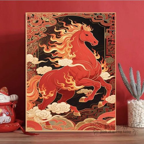 十字绣2025新款满绣红色烈马马年红火刺绣diy手工礼物钻石画满钻