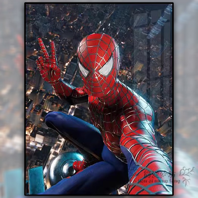 卡通动漫蜘蛛侠十字绣新款客厅漫威英雄钻石画满钻小件卧室儿童房