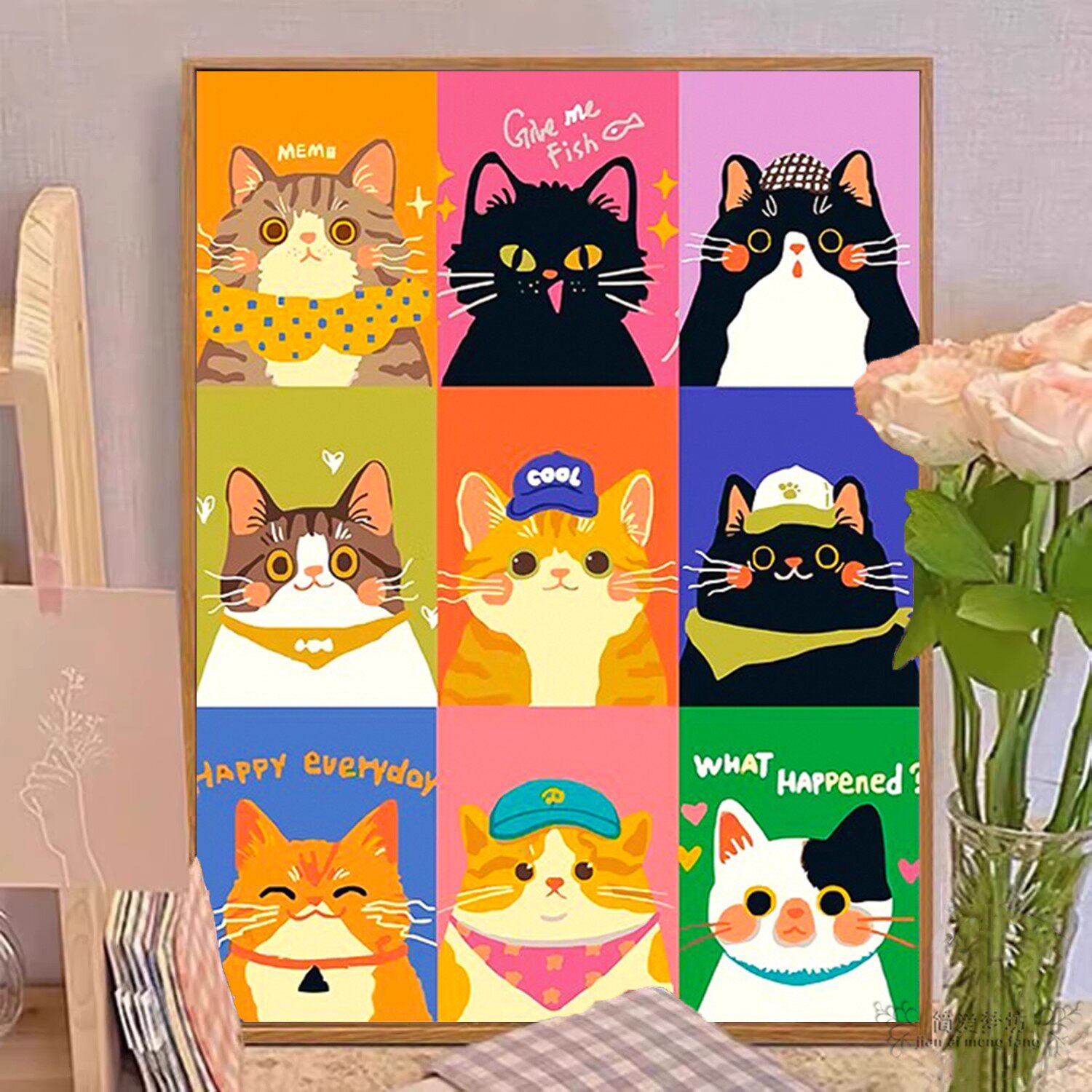 十字绣半成品自己绣2026新款卡通九宫格猫咪刺绣钻石画手工贴钻画