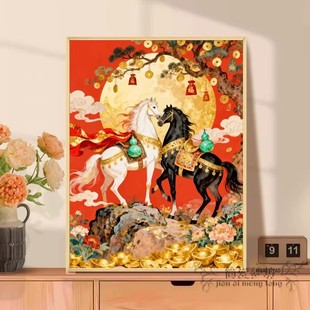 十字绣2025新款线绣中国风福马献瑞手工初学简单刺绣钻石画满钻5d