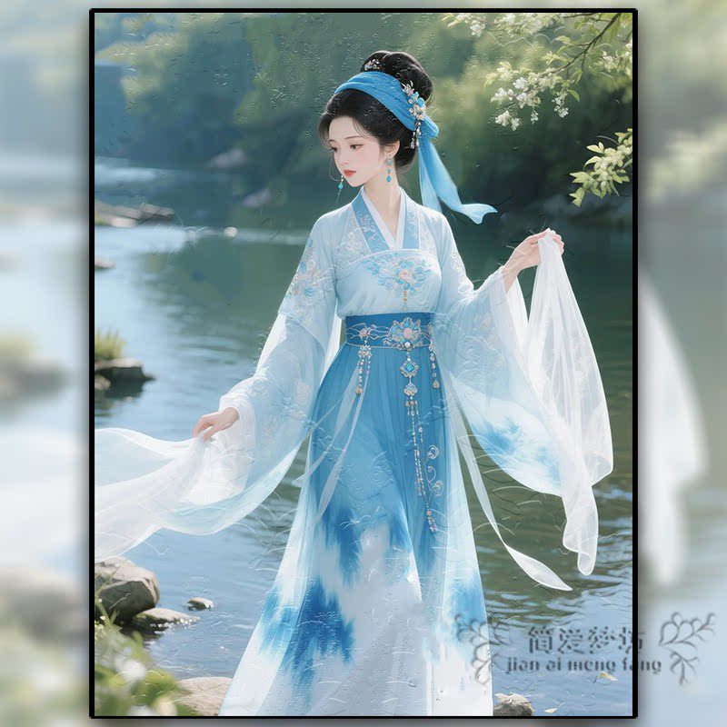 古风十字绣2026新款线绣四大美女西施自己绣小件diy自制钻石贴画