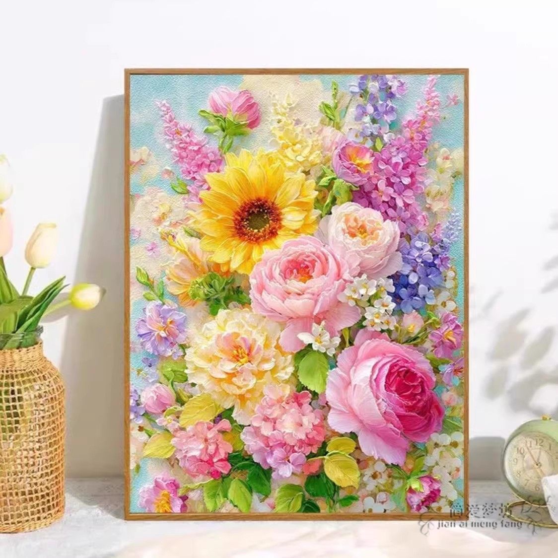 2025新款十字绣线绣小件唯美花卉高颜值手工diy材料包刺绣钻石画,居家布艺,十字绣套件,淘宝优惠券,粉丝福利购,淘宝优惠卷