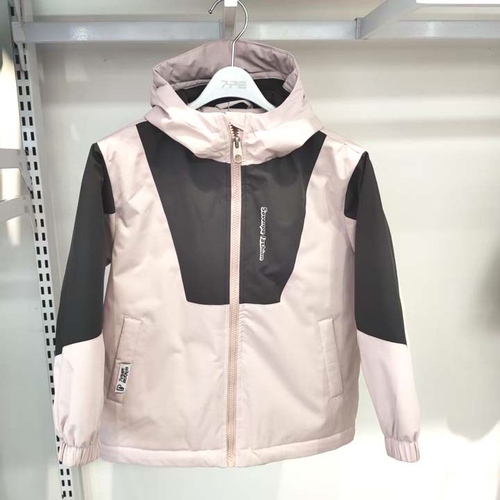 冬装新款七波辉童装女童加绒棉衣薄款儿童二棉外套拉链上衣