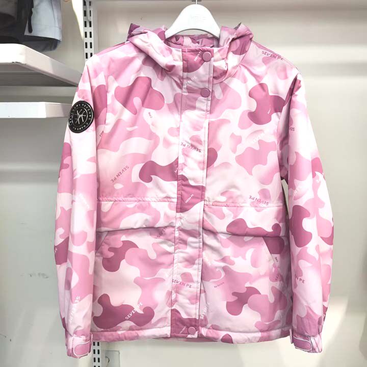 冬季新款七波辉童装女童加绒冲锋衣儿童加厚户外服防风衣外套
