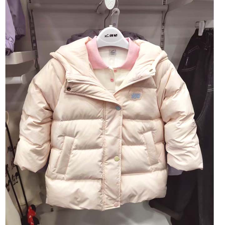 剑桥童装女童中长款羽绒服外套