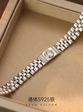 亚马逊爆款925纯银表带手链韩版简约时尚锆石手环个性百搭手饰女