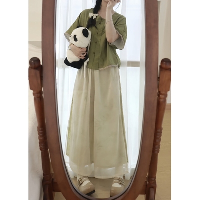 原创汉服女【初桃纪】宋制改良新中式禅意日常短衫宋裤夏季款套装