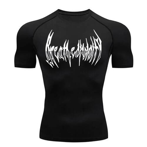 2024 Men's Compression Long Sleeve Black Gym Workout T-