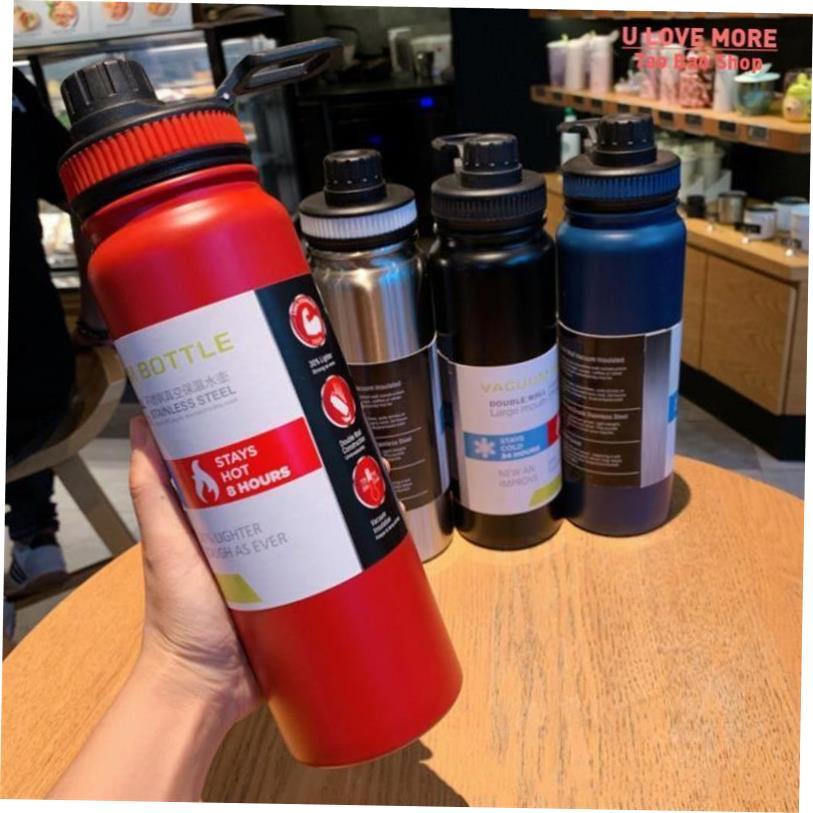 1000ml Water Bottle Keeps Cold Cool and Heat Stainless Steel
