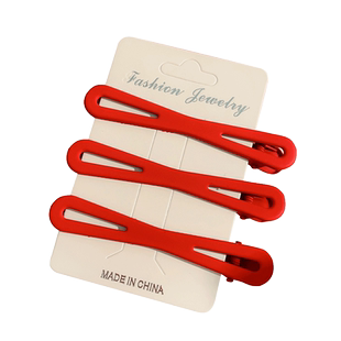 新年2025新款高端红色刘海发夹女无痕侧边碎发发卡后脑勺夹子头饰