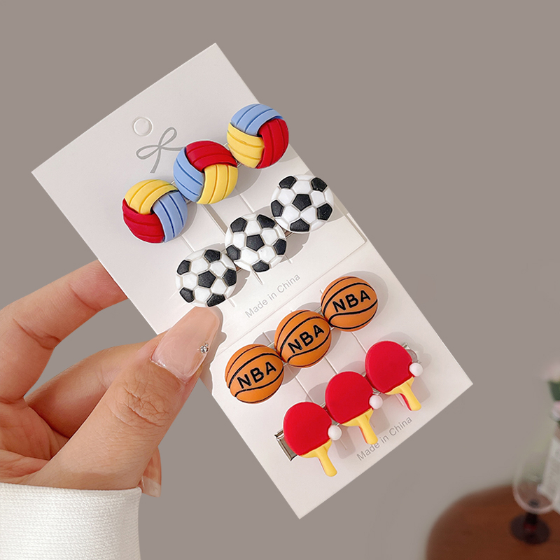 可爱创意乒乓球发夹侧边刘海夹