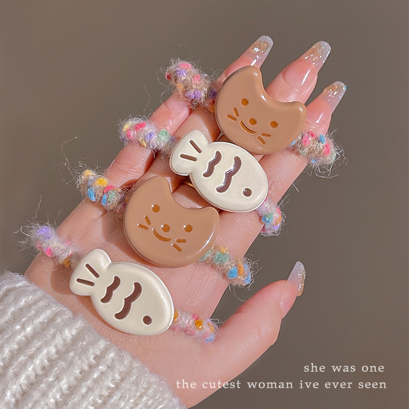 爱吃小鱼的猫咪~可爱发绳