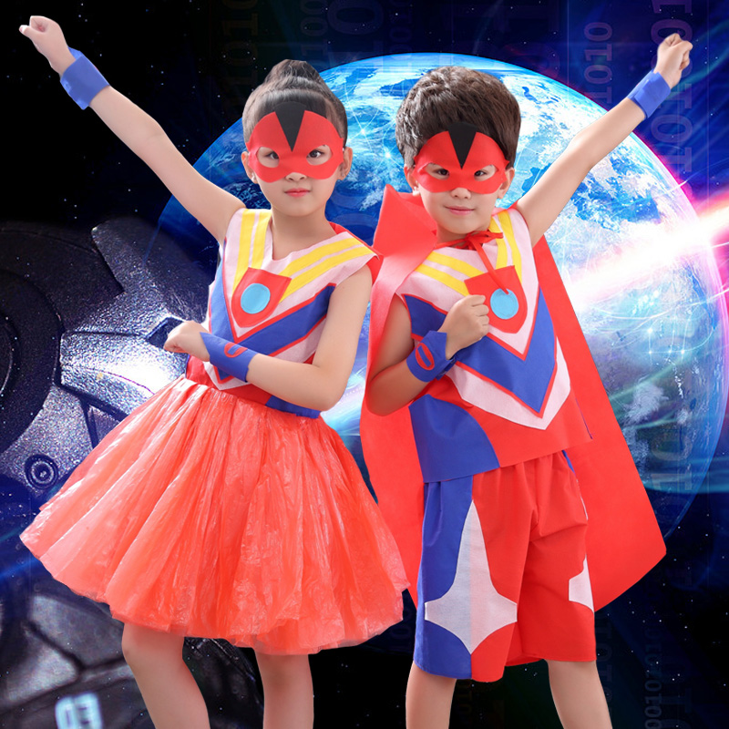 儿童环保时装秀服装六一男手工材料dry幼儿园亲子环保时装走秀服