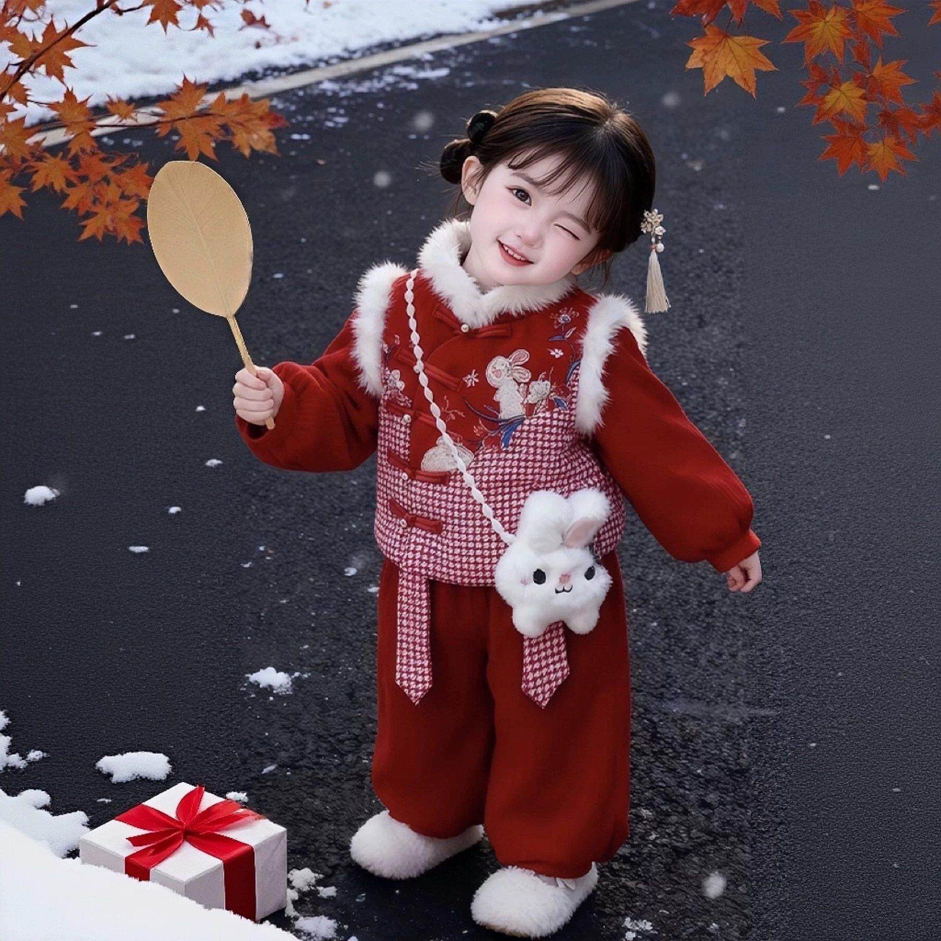 女童拜年服冬装加绒套装儿童国风唐装宝宝周岁礼服生日宴抓周衣服,童装/婴儿装/亲子装,汉服,淘宝优惠券,粉丝福利购,淘宝优惠卷