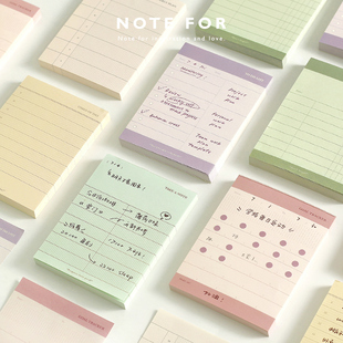 NOTE FOR 80张便签《普通生活手记》简约轻复古办公计划日程周记功能便签本手帐装饰素材备忘留言纸便签条