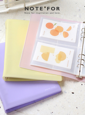 NOTE FOR 3寸照片收纳册A5四宫格卡册内页拍立得收纳册相册爱豆专辑周边小卡收纳册挡板6孔3寸透明活页收纳册