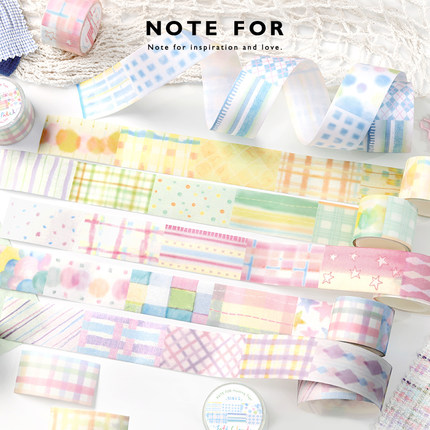 NOTE FOR 3cm和纸胶带《灵感编织》简约清新盐系编织布清新少女手帐装饰素材DIY拼贴手账贴纸胶带