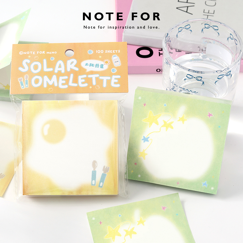 NOTE FOR 100张便签本《梦境胶囊》清新盐系苹果装饰拼贴功能贴备忘清单待办记录大容量便签纸手帐小本子