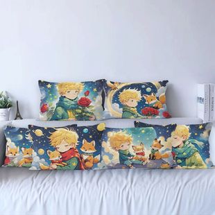 星空人物可爱狐狸抱枕套满绣十字绣自己手工线绣家用抱枕精准印花