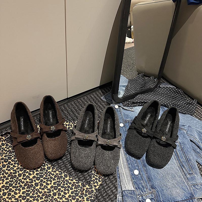 【花花推荐】TS2025时尚浅口毛呢加绒法式休闲小单鞋MTB57900A-X,女鞋,玛丽珍鞋,淘宝优惠券,粉丝福利购,淘宝优惠卷