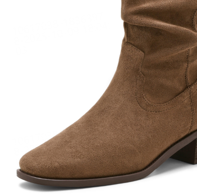 【大潘】显瘦短靴新款流行复古英伦风百搭堆堆靴女SSD4116CEW-H