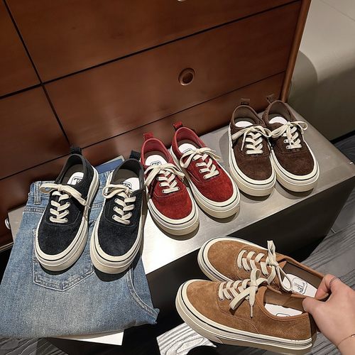 【廖廖专享】TS休闲女鞋2025新款韩版简约系带帆布鞋MTX57790-W