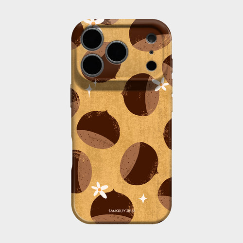 糖炒栗子 适用iPhone16苹果17promax新款18pro手机壳15plus秋冬简约高级感14pm小众不会撞壳13艺术华为mate80