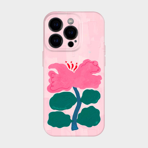 花一朵 适用华为iPhone16苹果17promax新款手机壳镜头全包15高级感小众14简约ins风mate60粉色艺术pura70pro+