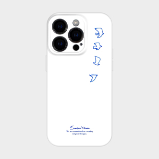 飞鸟与诗 13高级感轻奢12 适用iPhone苹果16promax手机保护外壳15简约ins风14精致巨好看 14小众艺术设计师款