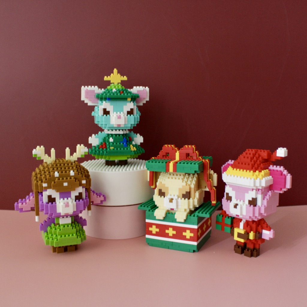 卡通微型达菲熊礼物钻石塑料积木