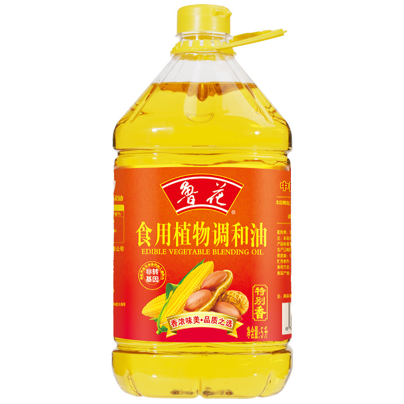 鲁花食用植物调和油5L物理压榨 炒菜烹饪健康家用油食用调和油