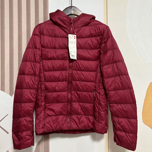 【不退换】日单冬季女轻薄连帽羽绒服90绒保暖上衣短款外套糖果色