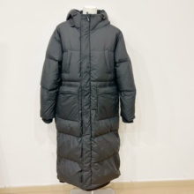 日单贵牌ezo& 白鸭绒羽绒服男女同款冬季中长款过膝保暖宽松连帽