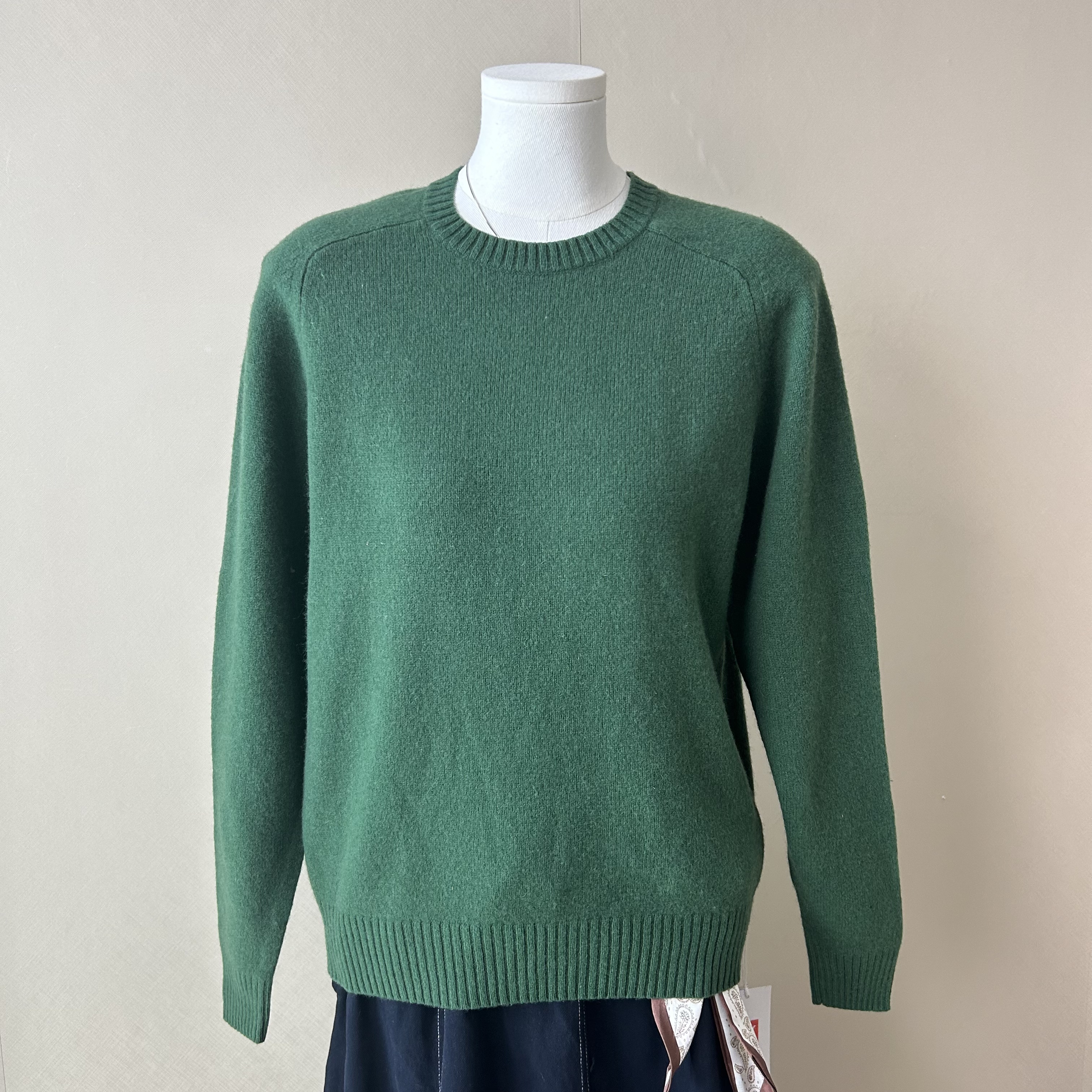 优家款~毛衣男女同款羊绒多色宽松圆领小众设计纯色打底衫上衣