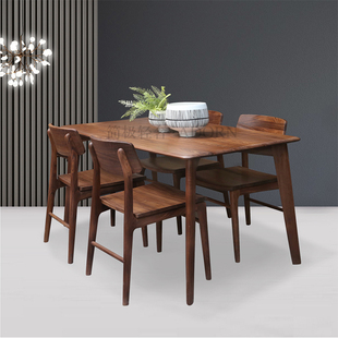 餐台餐椅 北欧E家 简极轻奢·Adorn黑胡桃 实木 无现货 现代