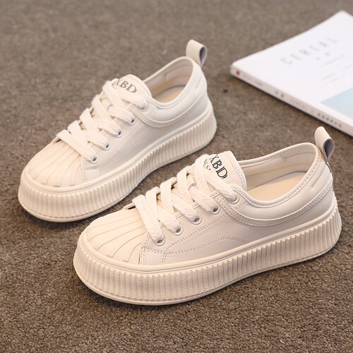 简雅诗妮板鞋真皮小白鞋女